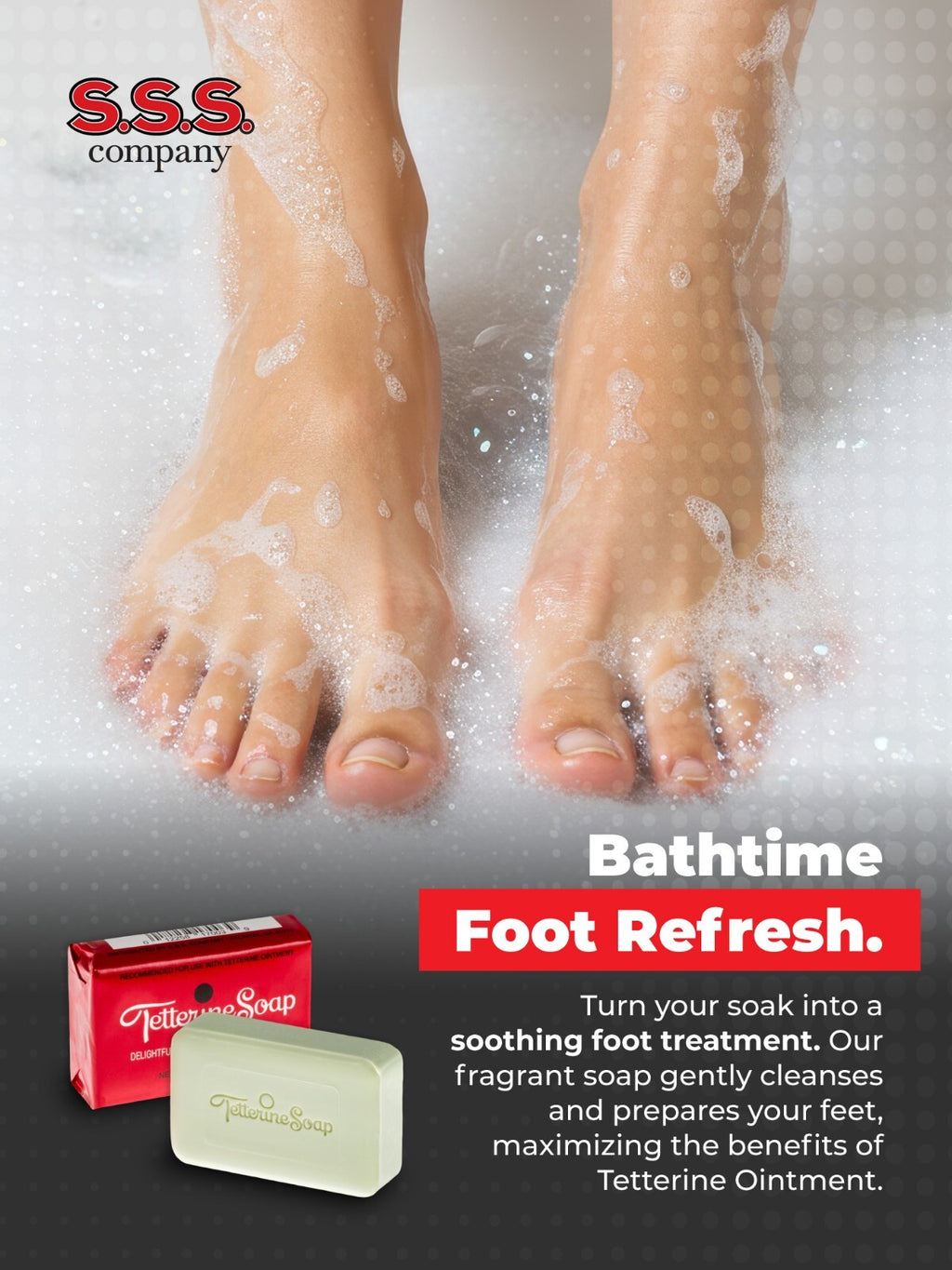 Antifungal Cleansing Bar - 3.25 oz Gentle Skin Soap for Hands & Feet