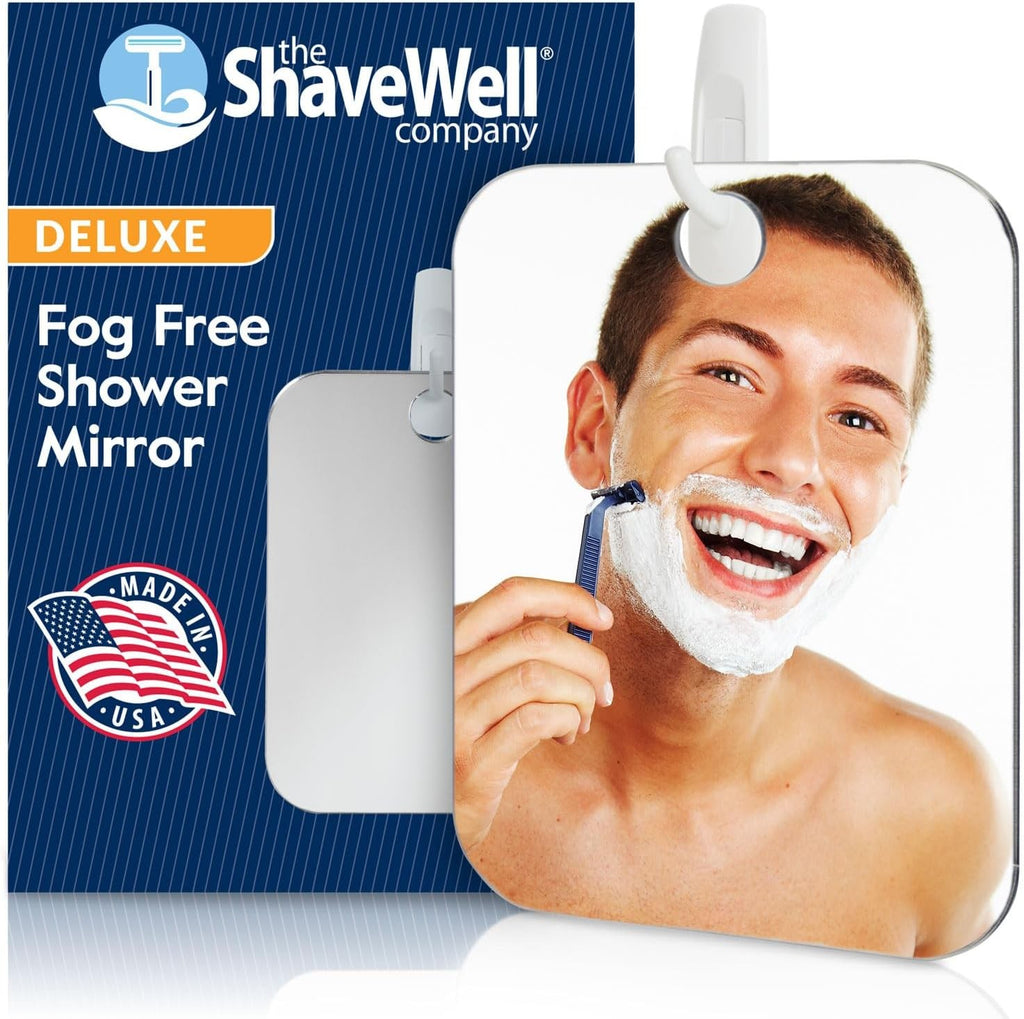 Fogless Shower Mirror for Shaving & Grooming - Wall Mount, Silver