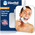 Fogless Shower Mirror for Shaving & Grooming - Wall Mount, Silver