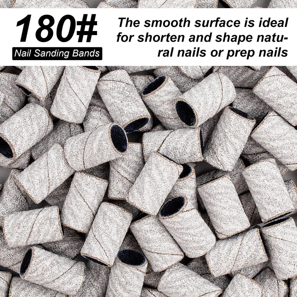 Nail Drill Sanding Bands Kit 100 Pcs for Manicure & Pedicure Professional