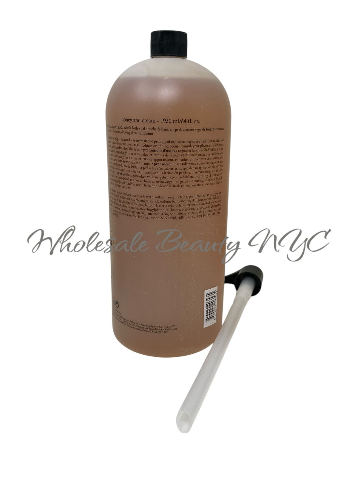 64 Oz Honey and Cream Shower Gel & Bubble Bath with Pump - Philosophy