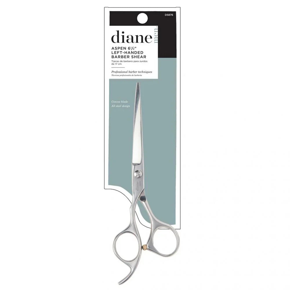 Left-Handed Barber Shear 6.5 Inch Convex Edge for Precision Hair Cutting
