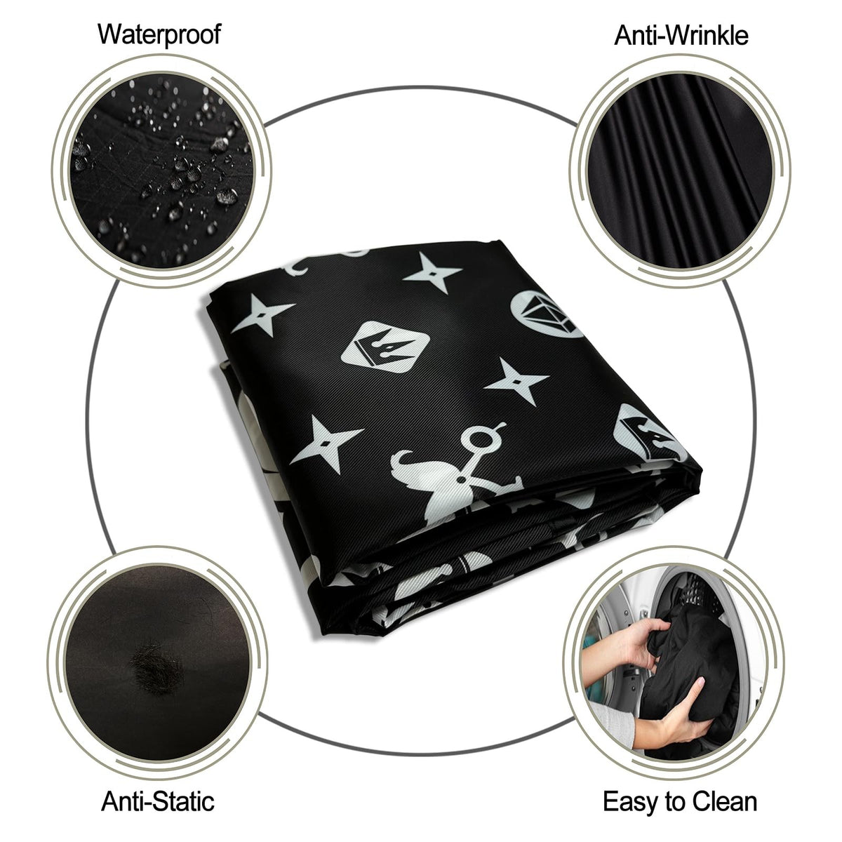 Professional Haircut Cape for Men and Women Salon Stylist 63x56 Inch Waterproof Cover