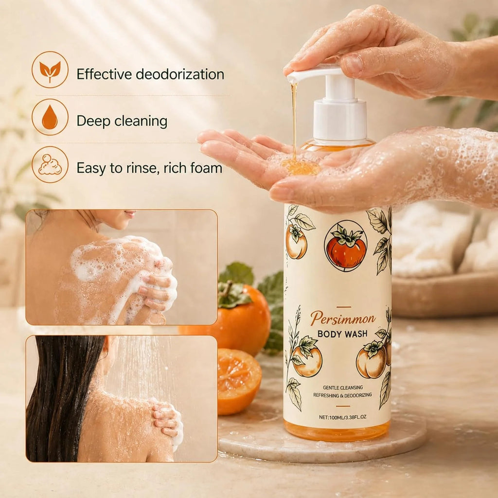 Persimmon Body Wash for Mature Skin - Deep Cleansing & Deodorizing 100ml