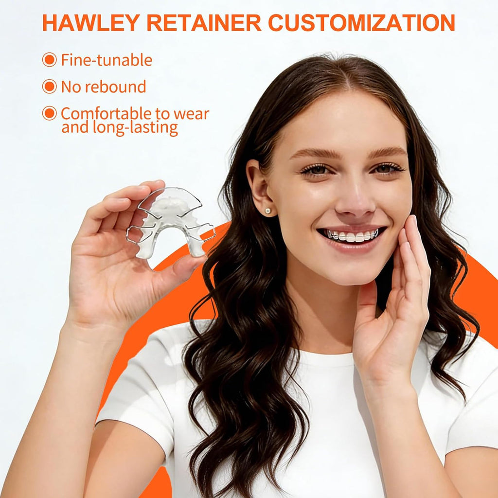 Custom Clear Retainer for Upper & Lower Teeth - Durable, Adjustable, Breathable