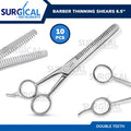 Hair Thinning Shears Scissors - 6.5 Inch Double Edged Barber & Salon Shears
