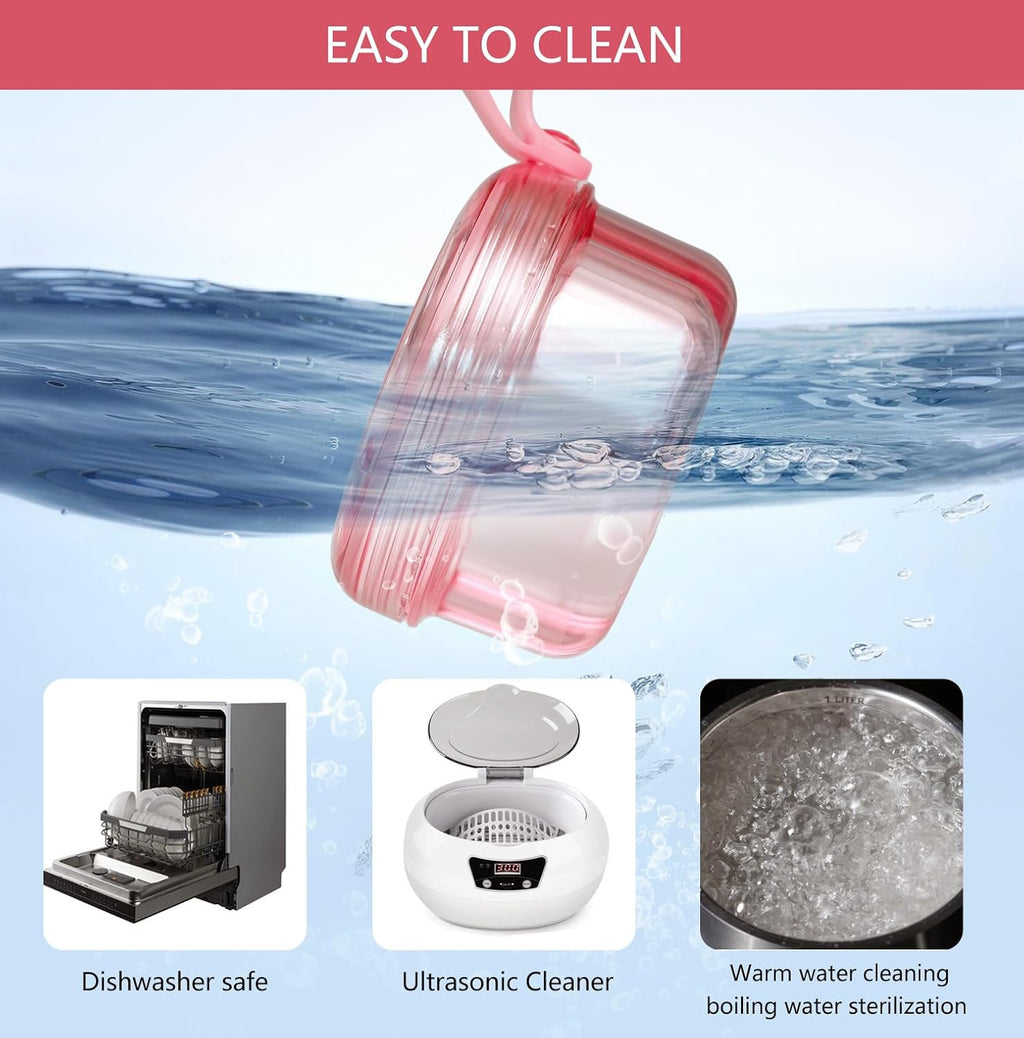 Leak-Proof Denture Storage Case with Strainer & Brush - Travel Friendly