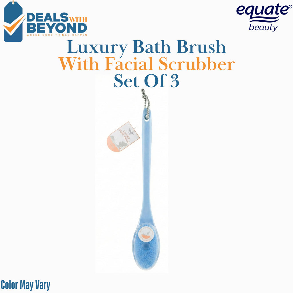 Luxury Bath Brush Set with Long Handle and Silky Bristles – 3 Pack