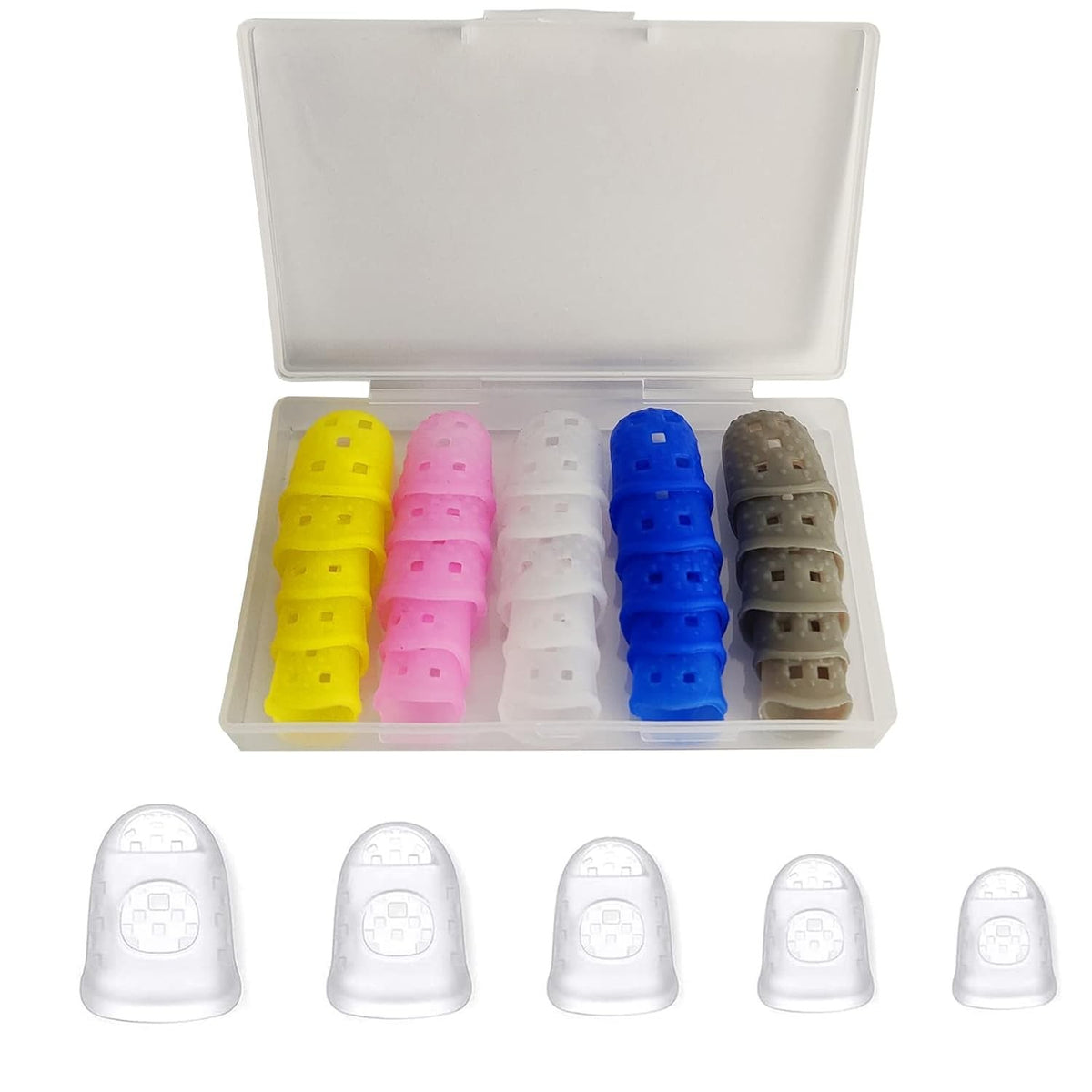 Silicone Guitar Finger Protectors 25 Pack for String Instrument Practice