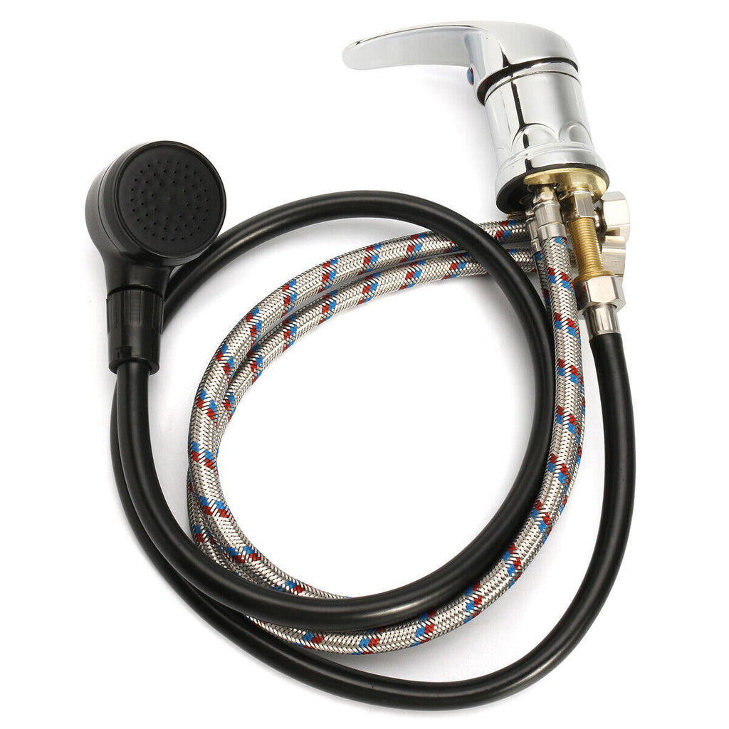Durable Hot & Cold Faucet Spray Hose Set for Barber Shop Salon Shampoo Sink
