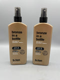 b.tan SPF 7 Sun Tanning Lotion Spray - Bronze in a Bottle, Pack of 2