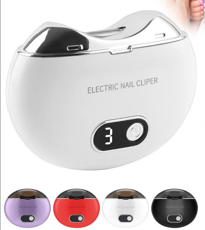 Electric Nail Clipper for Pedicure and Toe Nails - Automatic & Rechargeable