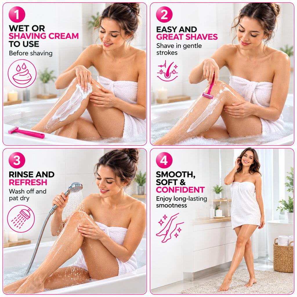 Disposable Women's Bikini Shavers 10-Pack for Sensitive Skin