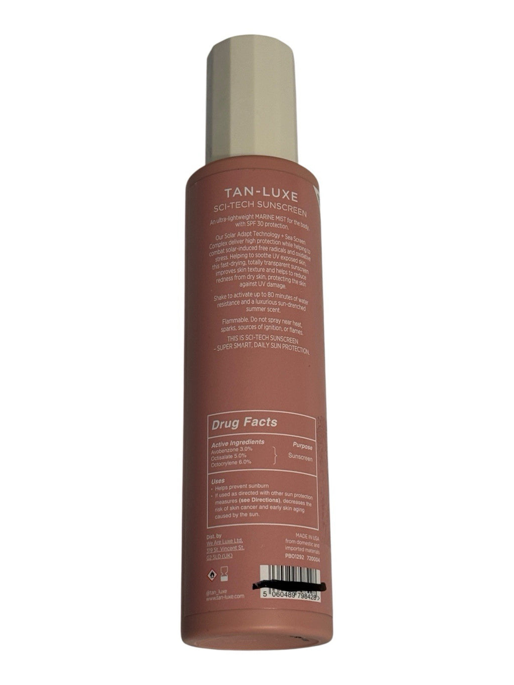 SPF 30 Marine Body Mist Sunscreen Spray - Water-Resistant UV Protection 200mL