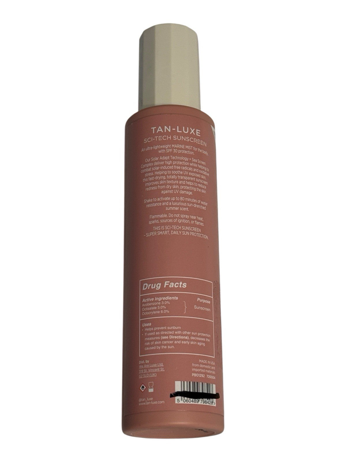 SPF 30 Marine Body Mist Sunscreen Spray - Water-Resistant UV Protection 200mL
