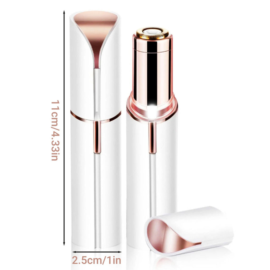 Portable Electric Facial Hair Remover for Women - Painless Eyebrow & Nose Trimmer