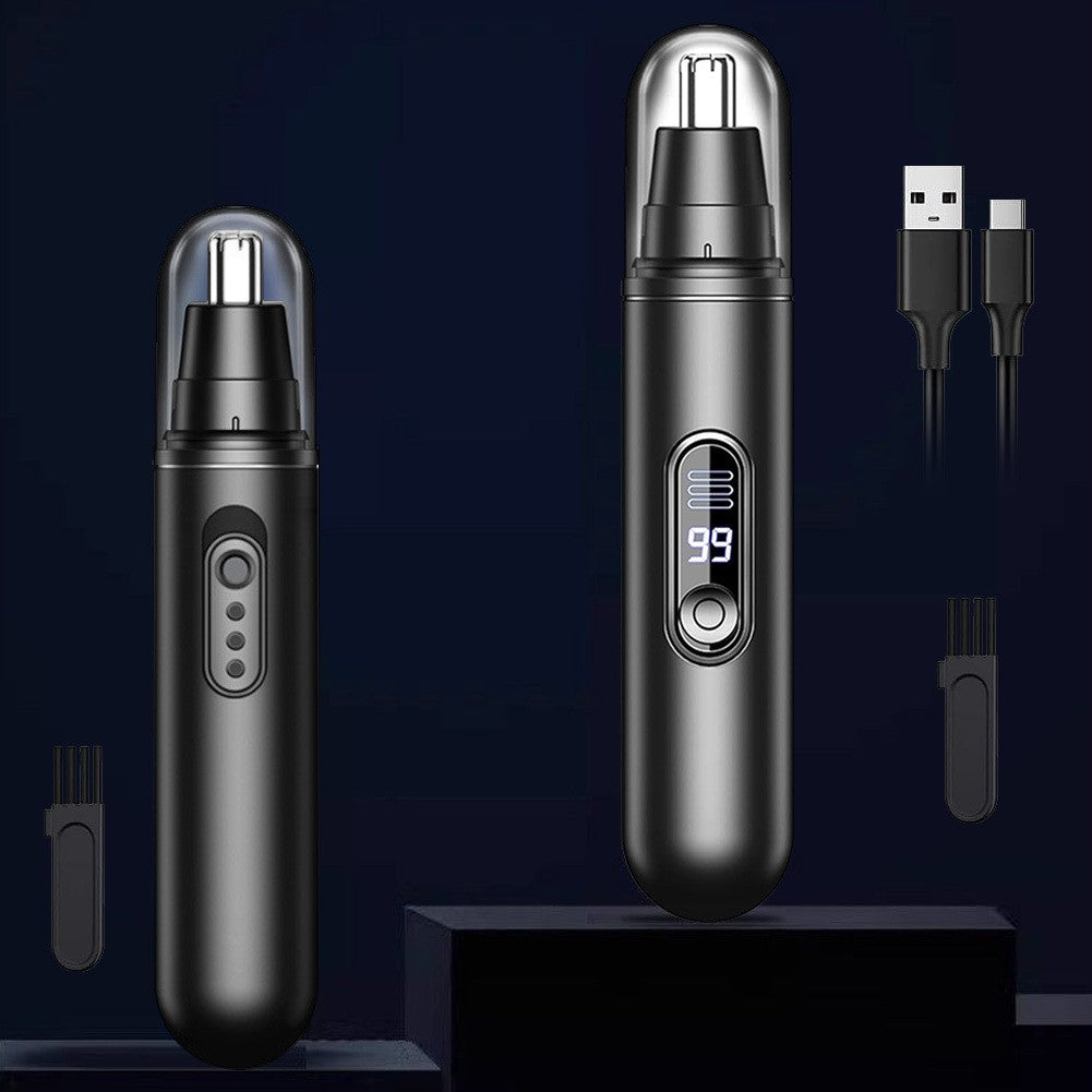 Rechargeable Nose Hair Trimmer with LED Display for Men & Women