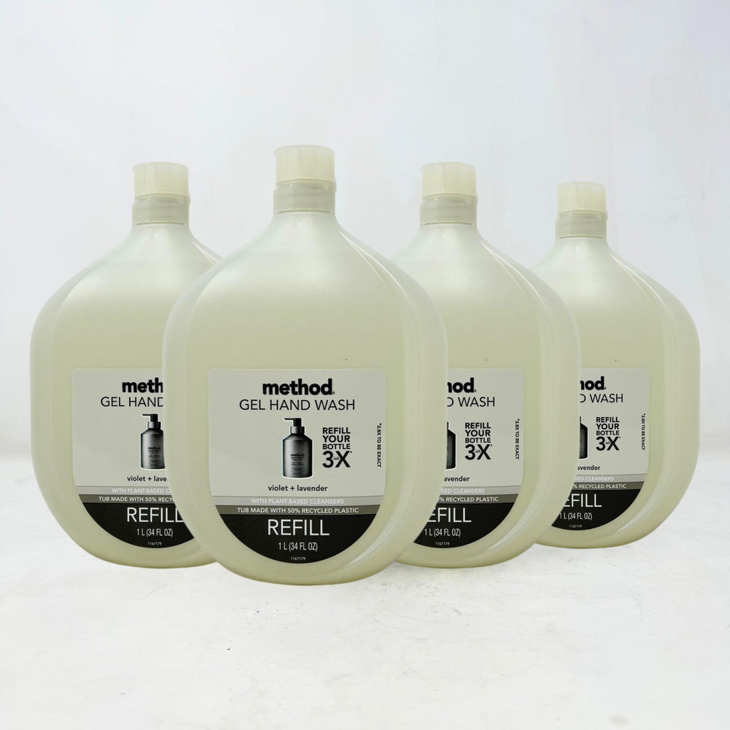 Method Gel Hand Wash Refill Pack - Violet & Lavender, 34oz (4 Pack)