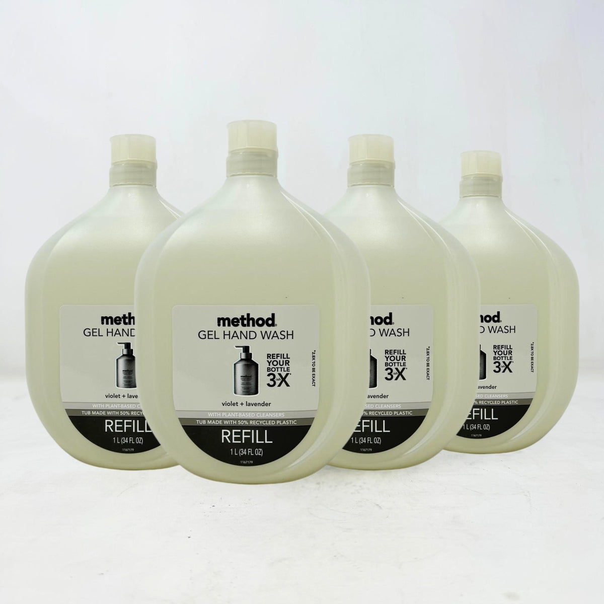 Method Gel Hand Wash Refill Pack - Violet & Lavender, 34oz (4 Pack)