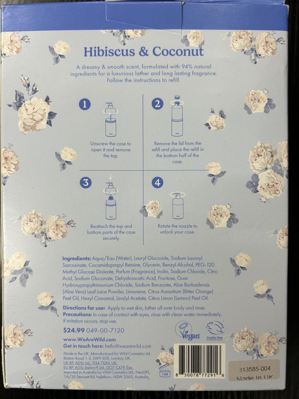 Refillable Hibiscus and Coconut Body Wash - LoveShackFancy