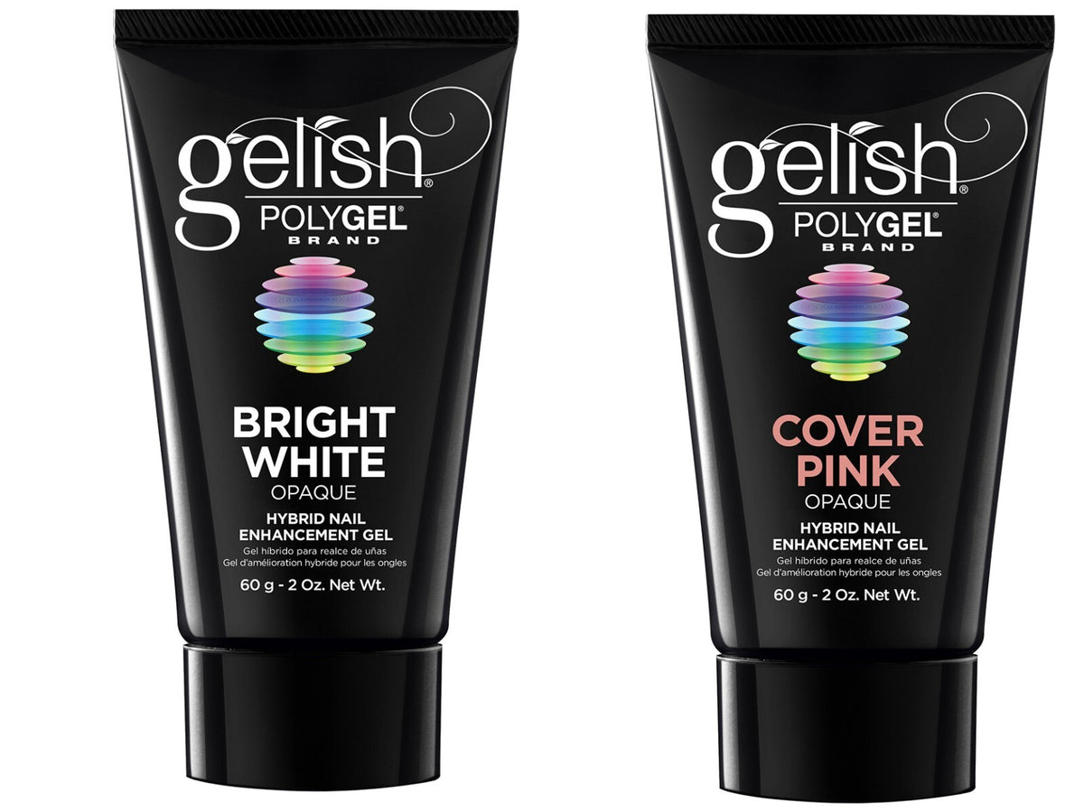 Gelish PolyGel Nail Enhancement Kit 2 oz - Bright White & Cover Pink