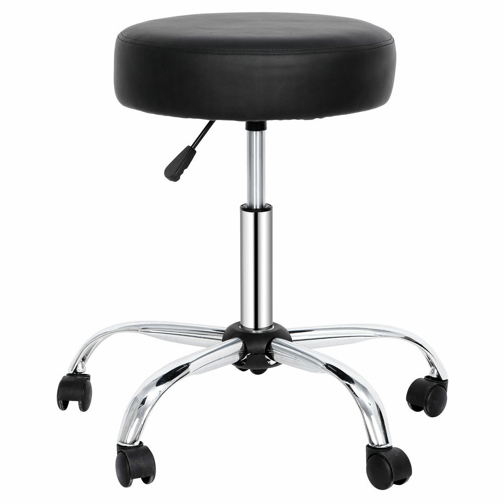 Adjustable Hydraulic Salon & Spa Stool with Swivel & Rolling Base