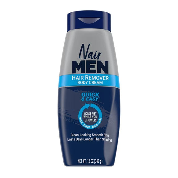 Men's Hair Removal Cream 12oz - Painless Body Hair Removal for Chest, Back, Arms & Legs