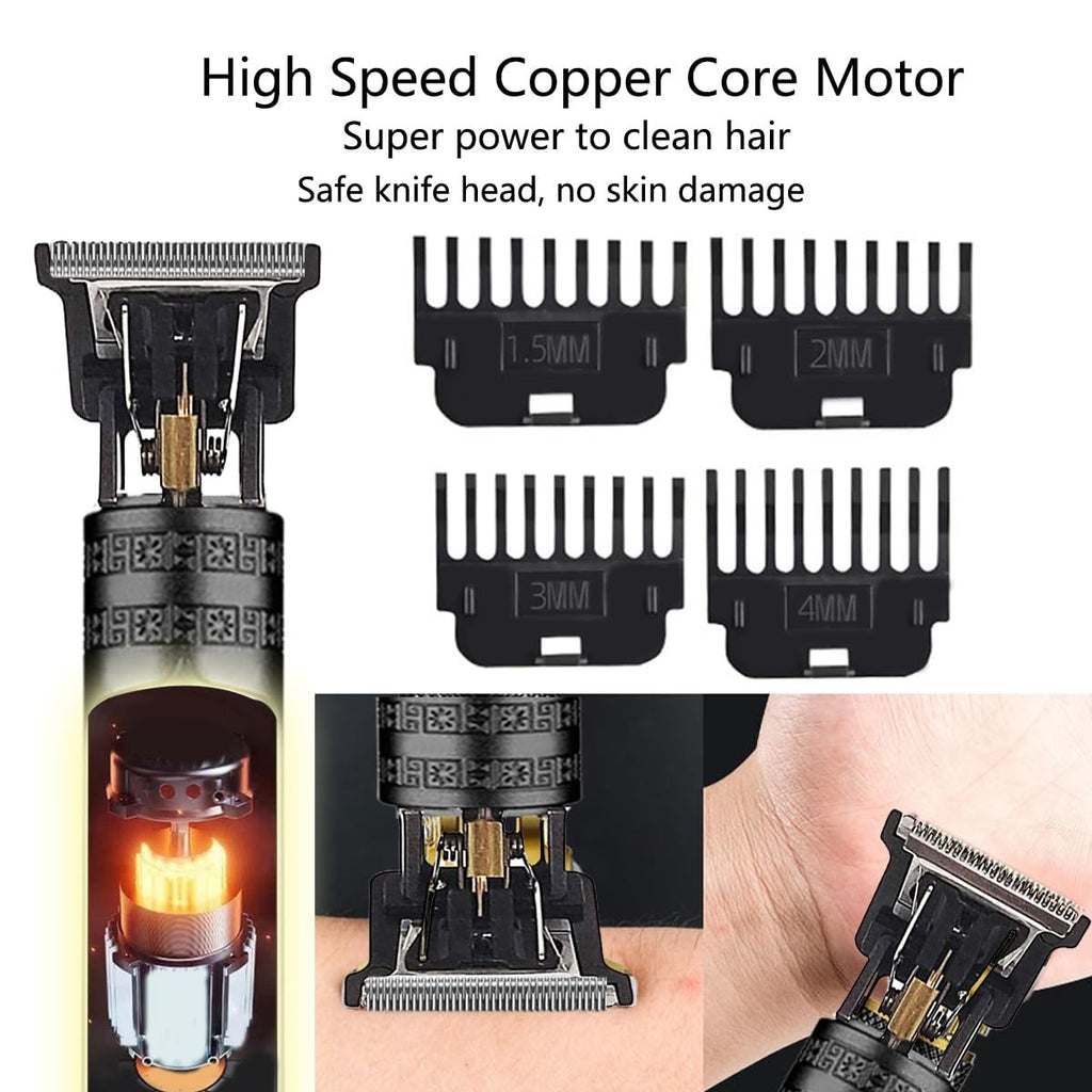 Cordless Travel Hair Clipper Set with Limit Combs & Ear Pickers