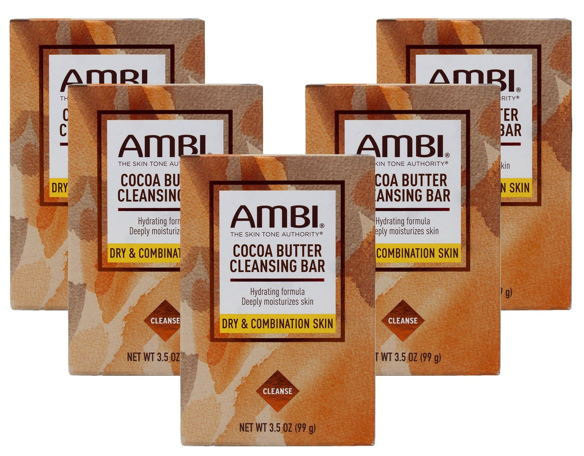 Cocoa Butter Cleansing Bar for Dry & Combination Skin - Pack of 5
