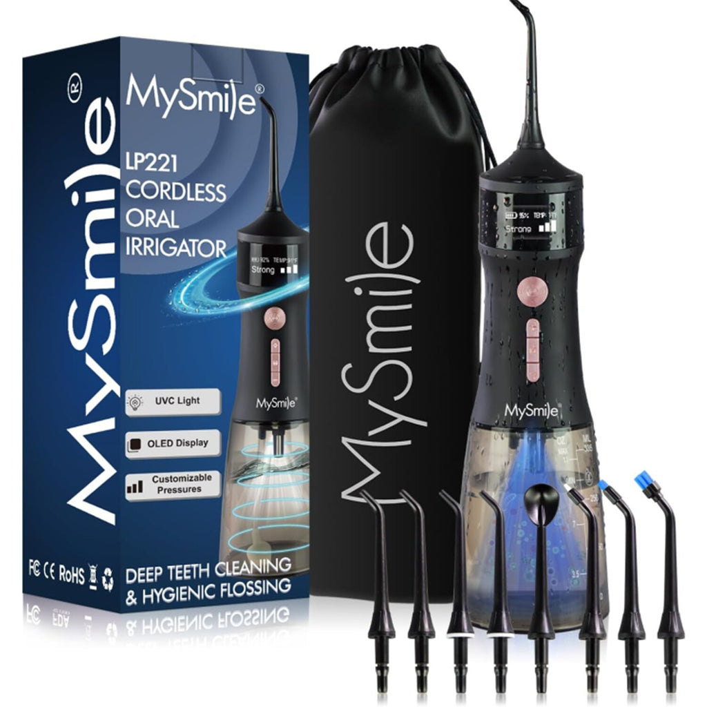 Cordless Water Flosser with UVC Sterilization - Oral Irrigator for Teeth & Gums