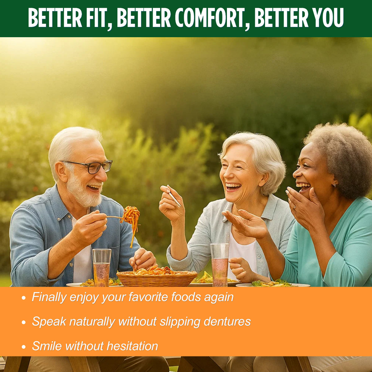Denture Soft Reline Kit for Comfortable Fit - Long-Lasting Cushion, Easy Application