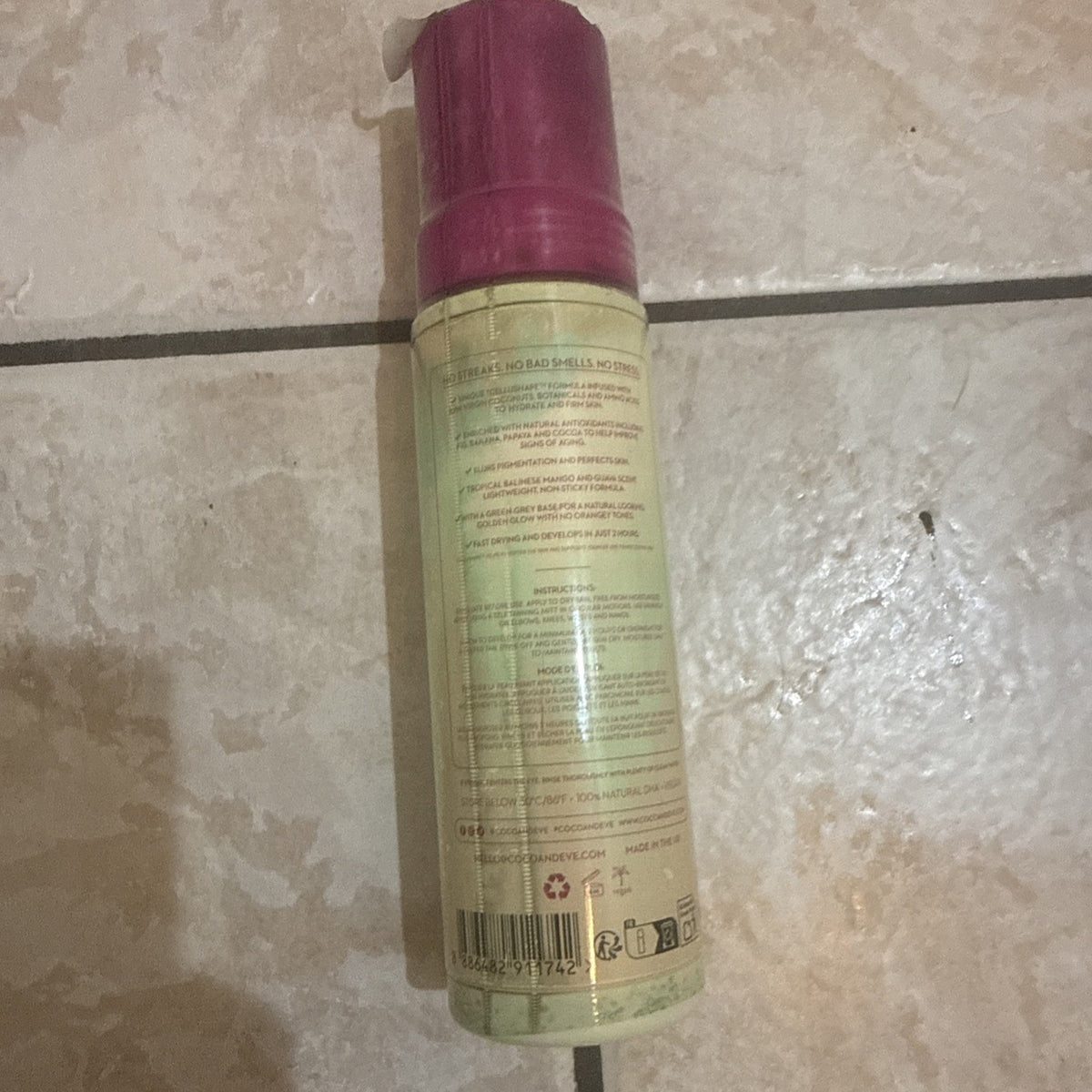 Ultra Dark Bronzing Foam Sunless Tanner 6.76 oz Sealed - Coco & EVE Sunny Honey Bali