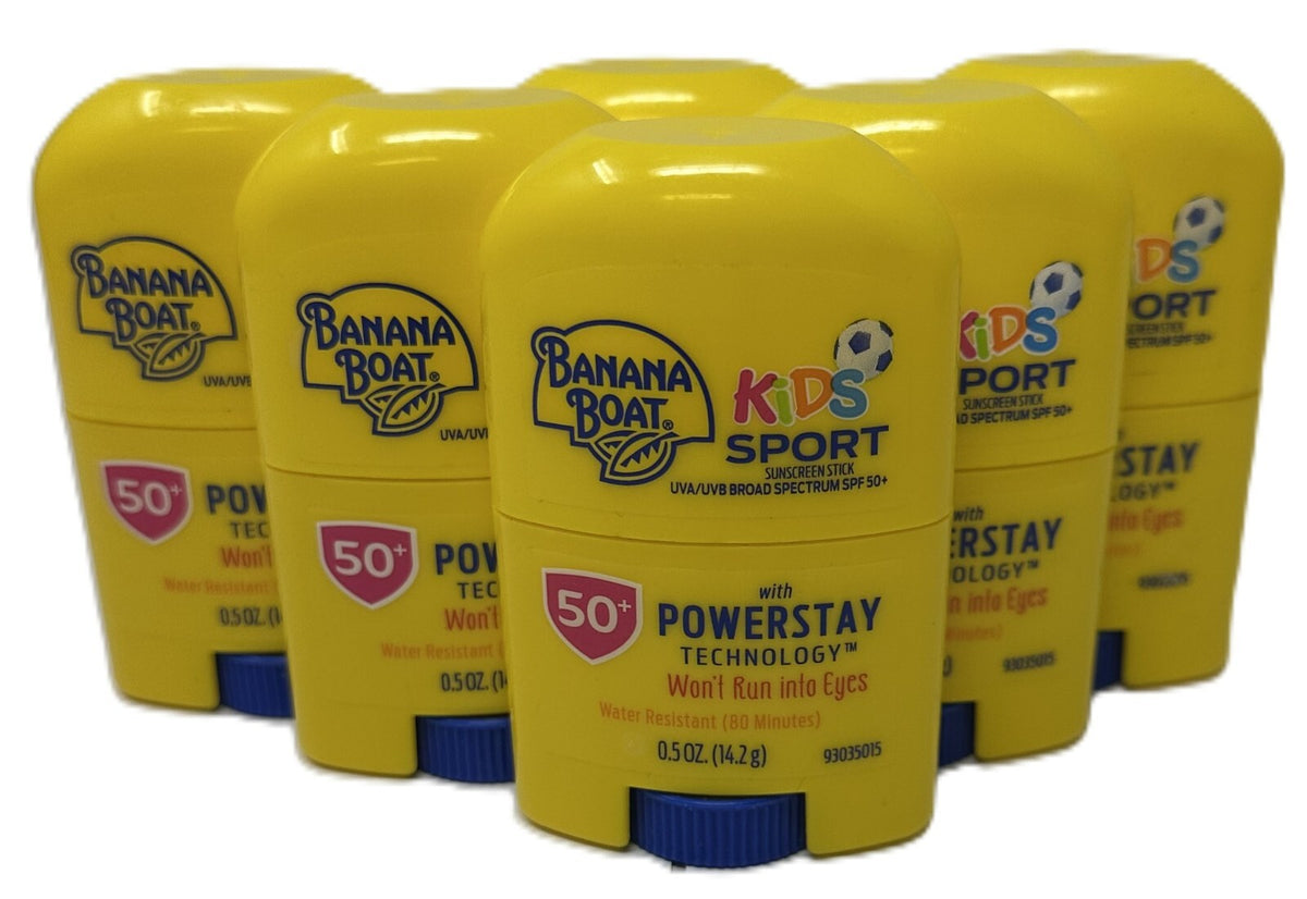 Kids SPF 50+ Sport Stick Sunscreen 6 Pack Water Resistant Broad Spectrum