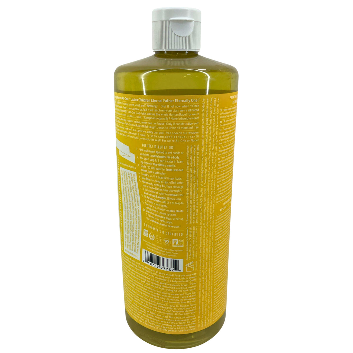 Dr. Bronner's 18-in-1 Pure Castile Citrus Soap 2 Pack, 32 fl oz