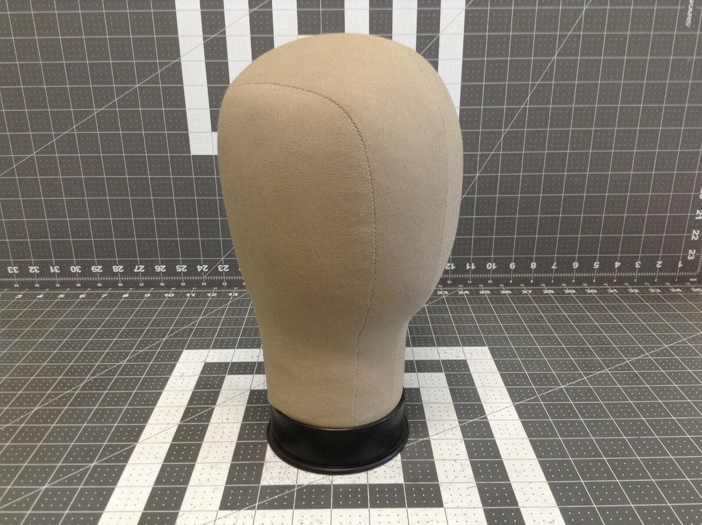 Canvas Mannequin Wig Head with Cork Filling & Mount Hole - Multiple Sizes