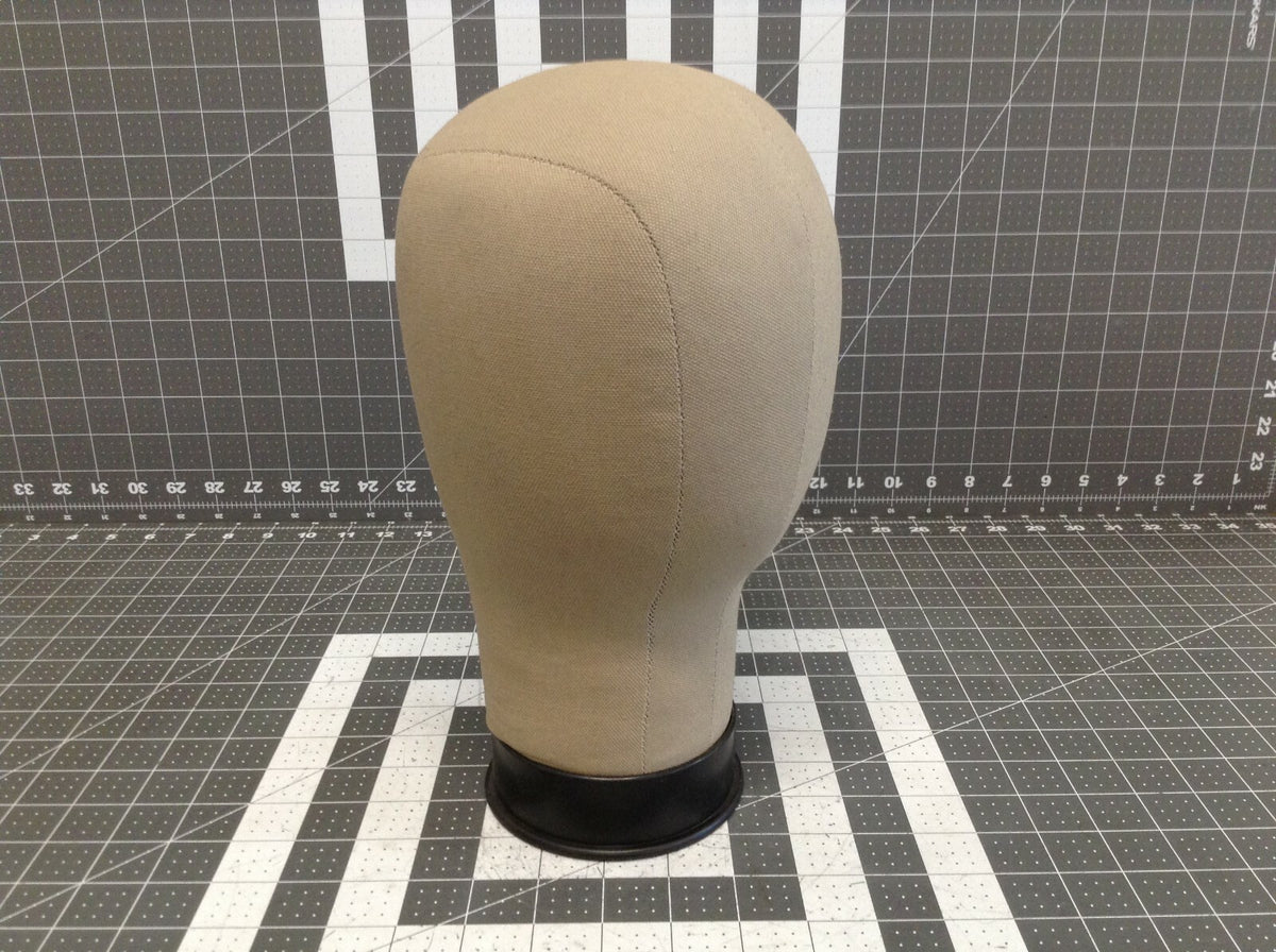 Canvas Mannequin Wig Head with Cork Filling & Mount Hole - Multiple Sizes