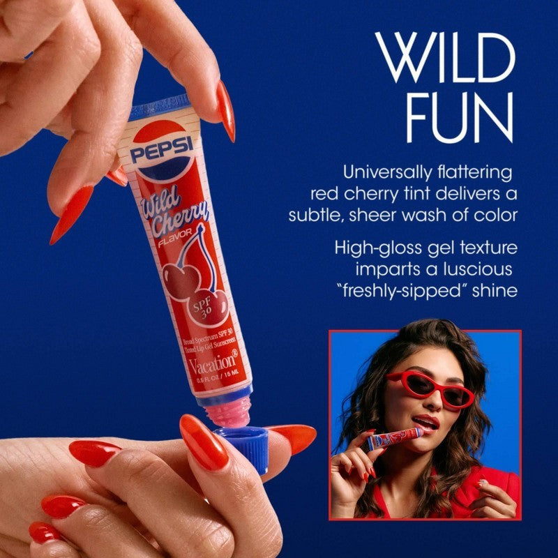 SPF 30 Tinted Lip Gel with Cherry Flavor and Hydrating Ingredients