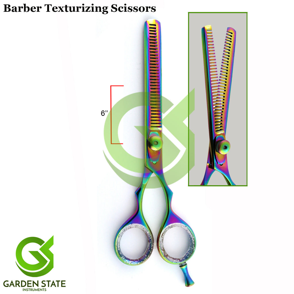 6-Inch Hairdressing Shears and Thinning Scissors Set - Gold Stainless Steel