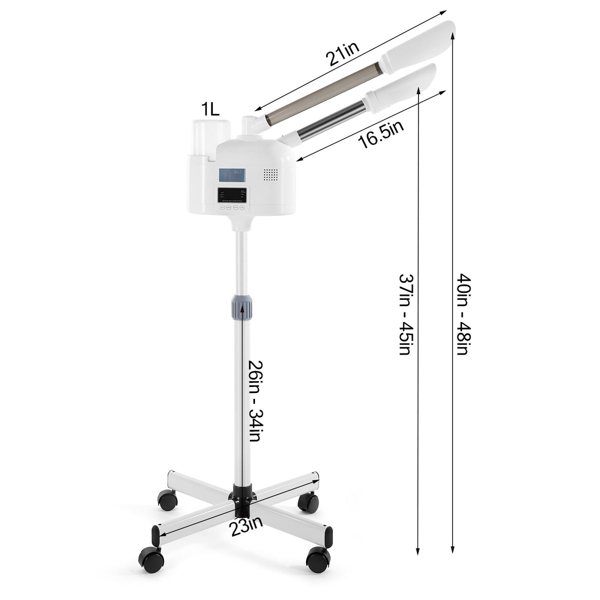 Professional Facial Steamer for Skin Care with Hot Cold Spray & Magnifying Lamp