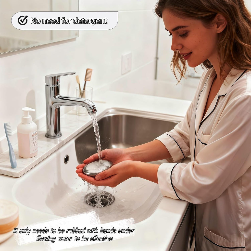 Stainless Steel Odor Removal Bar for Hands & Kitchen Use – Reusable & Durable