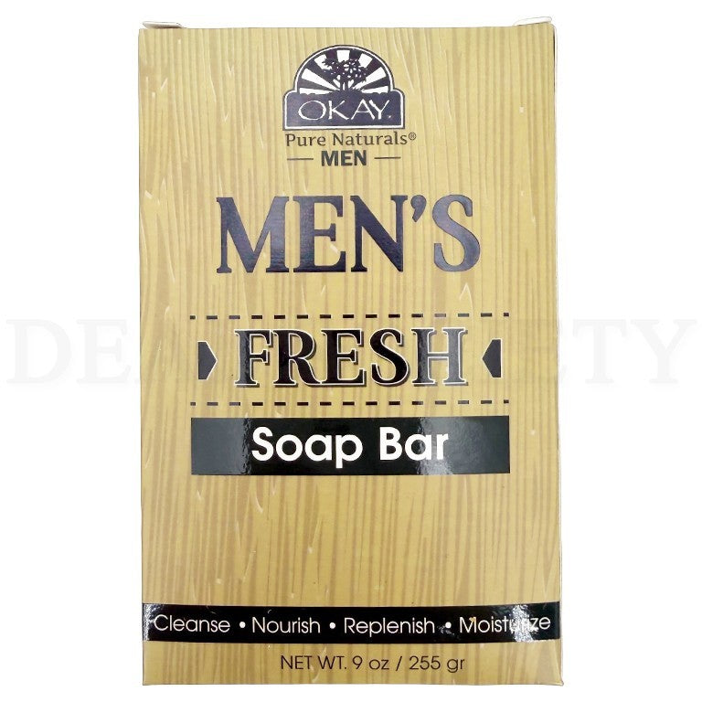 Men's Exfoliating Soap Bar - Natural 9oz, Pack of 6, Fresh & Nourishing
