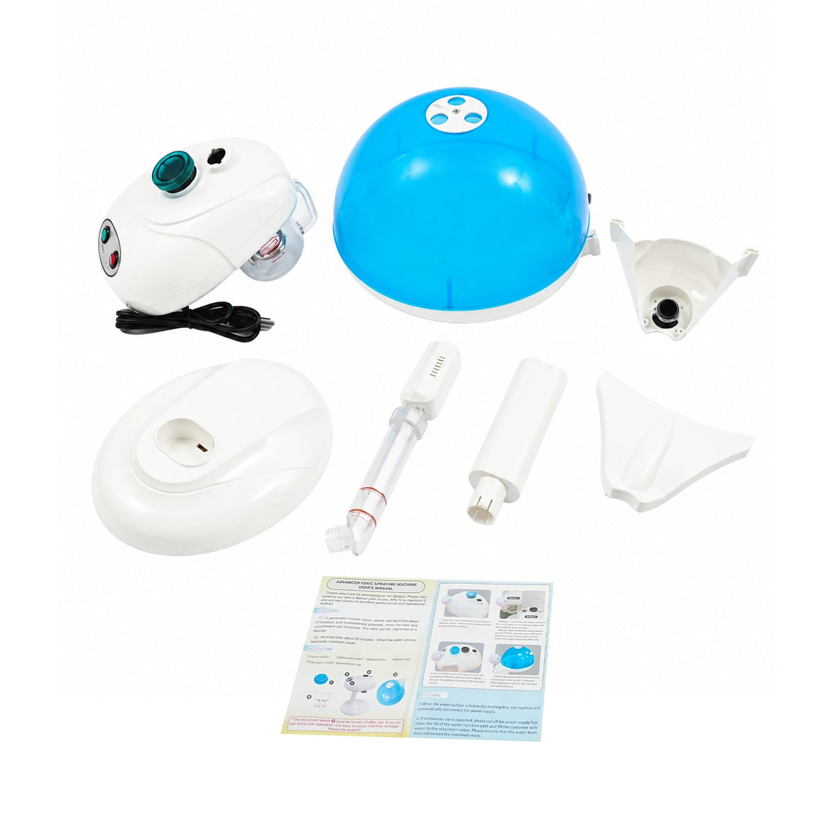 Hair and Face Steamer Cap with Rotating Nozzle - 2-in-1 Personal Steamer