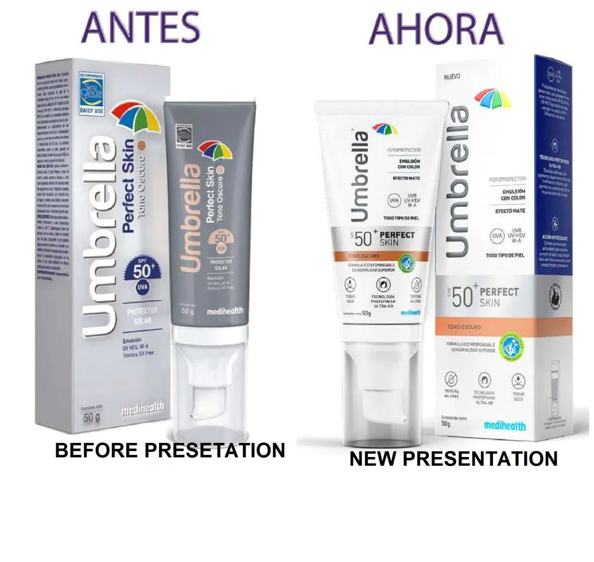 Dark Skin Sun Protection Cream SPF 50 - Hypoallergenic UVA UVB Infrarred Barrier