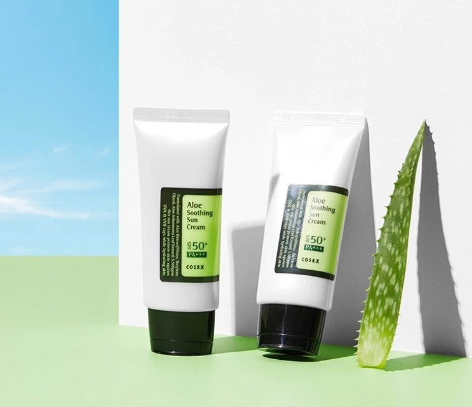 Cosrx Aloe Sun Cream SPF50+ PA+++ Moisturizing Sunscreen for Face - Pack of 2