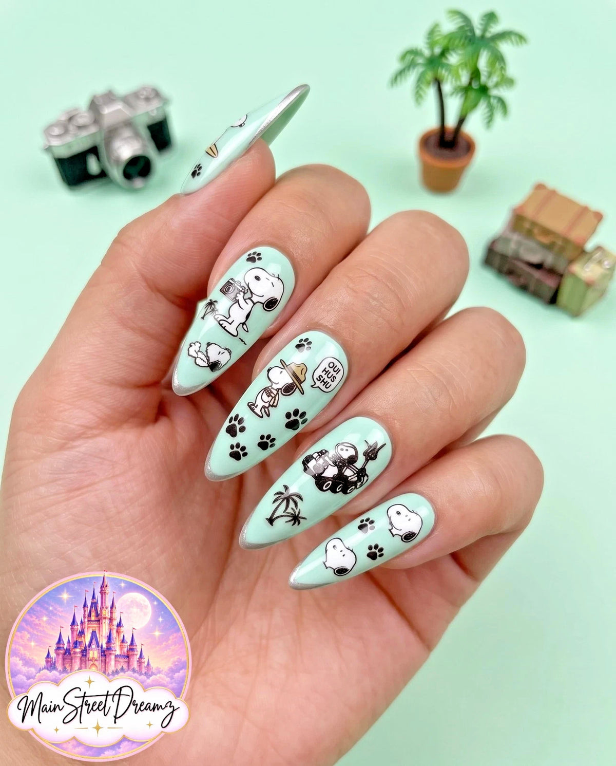 Snoopy 5D Nail Art Stickers - Peanuts Nail Decals for Manicure