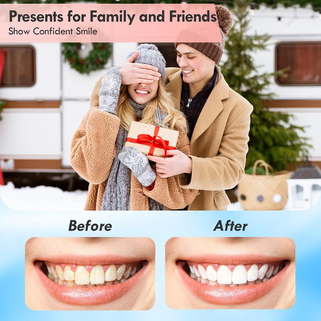 Electric Tooth Polisher for Daily Cleaning & Whitening - Rechargeable USB, 5 Speed Modes, 5 Brush Heads