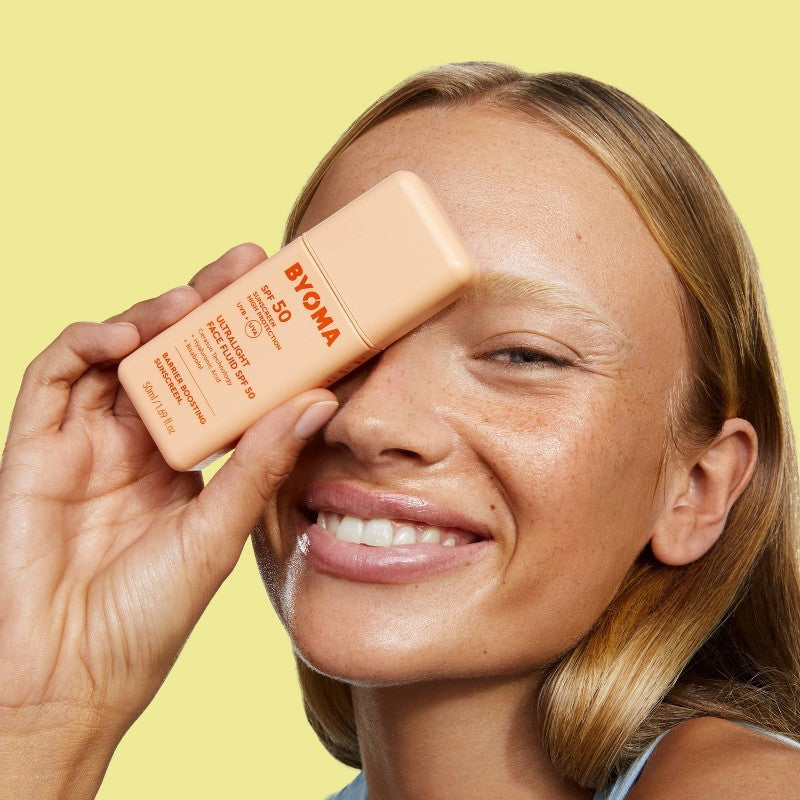 SPF 50 Facial Sunscreen Fluid - Unscented, Hydrating, Vegan, Combination Skin