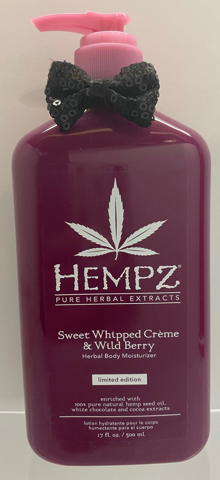 Herbal Body Moisturizer with Hemp Seed Oil & Wild Berry - After Tan Lotion, 17oz