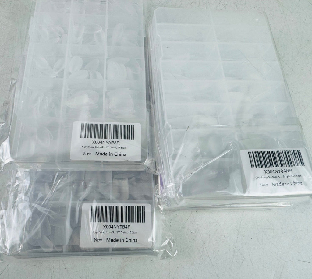 Press On Nail Bundle Lot of 35 - Mixed Sizes & Shapes for Nail Art & Manicure