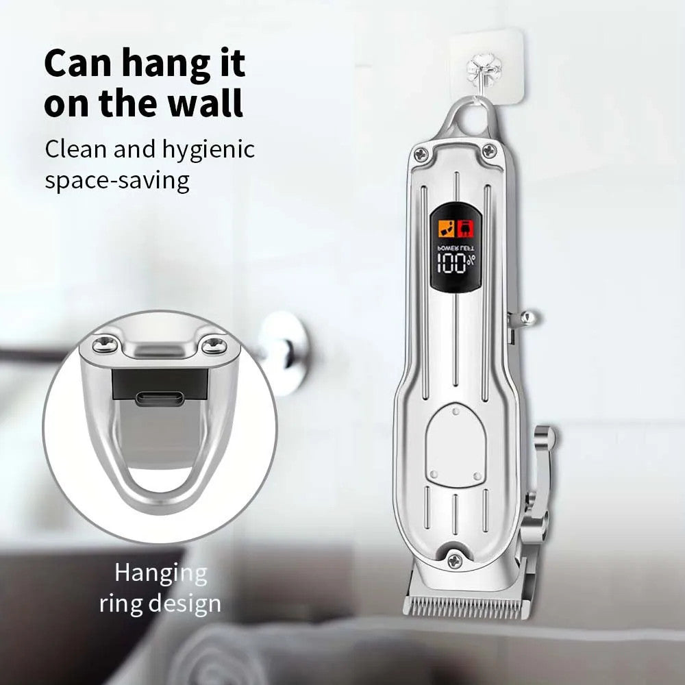 Professional 3-in-1 Hair Clipper Kit for Men with Adjustable Length and Rechargeable Motor